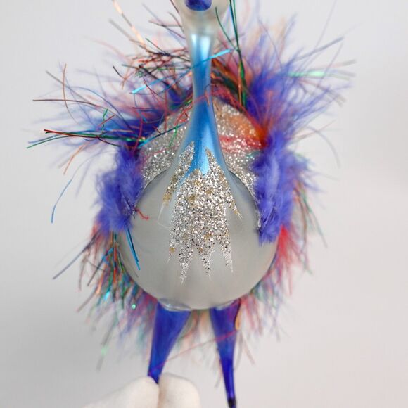 VTG Soffieria De Carlini Italy Christmas Ornament Peacock Bird RARE Color! - Picture 4 of 16